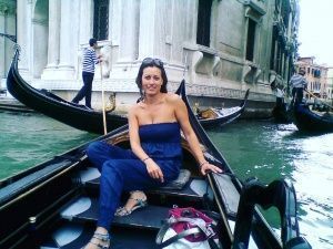 Patriplanner en una góndola en Venecia